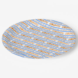 Plato De Papel Patrón UBUNTU, lo soy porque estamos en Swahili Pa