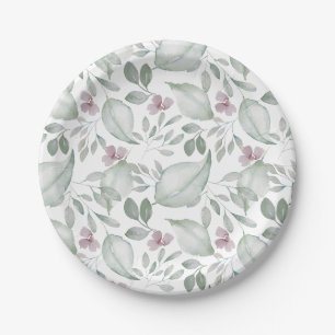 Plato De Papel Patrón verde de salchicha de agua