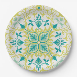Plato De Papel Patrón vírico (de William Morris)