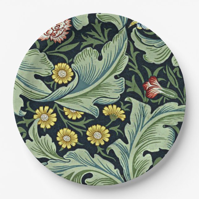 Plato De Papel Patrón William Morris, Leicester (Anverso)