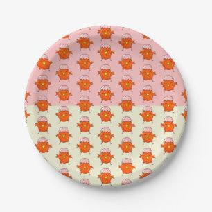 Plato De Papel Patrona de Pascua Cuta con Patrón de Huevos
