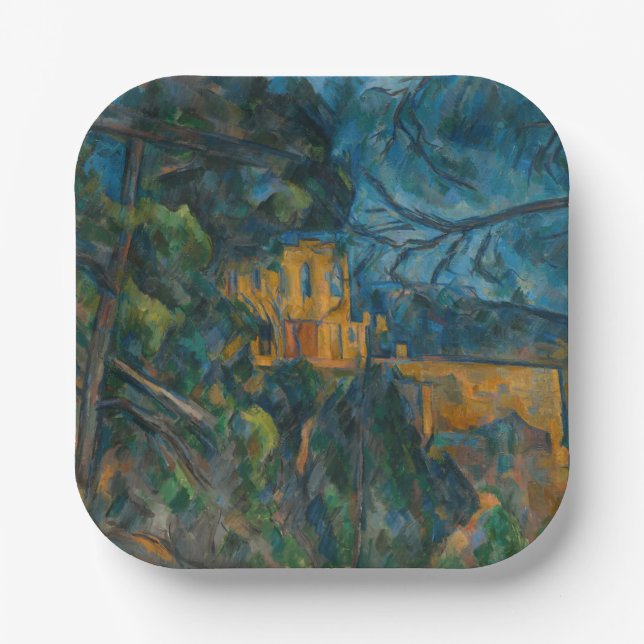 Plato De Papel Paul Cezanne - Chateau Noir (Anverso)
