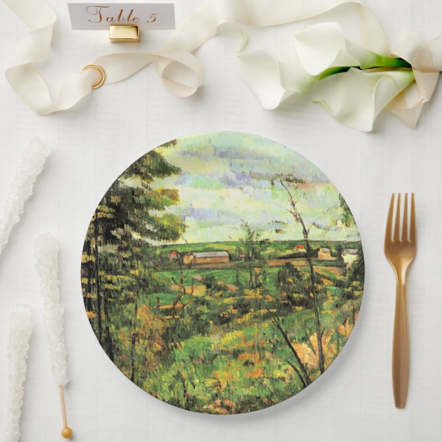 Plato De Papel Paul Cezanne, El Valle del Oise, (Boda)
