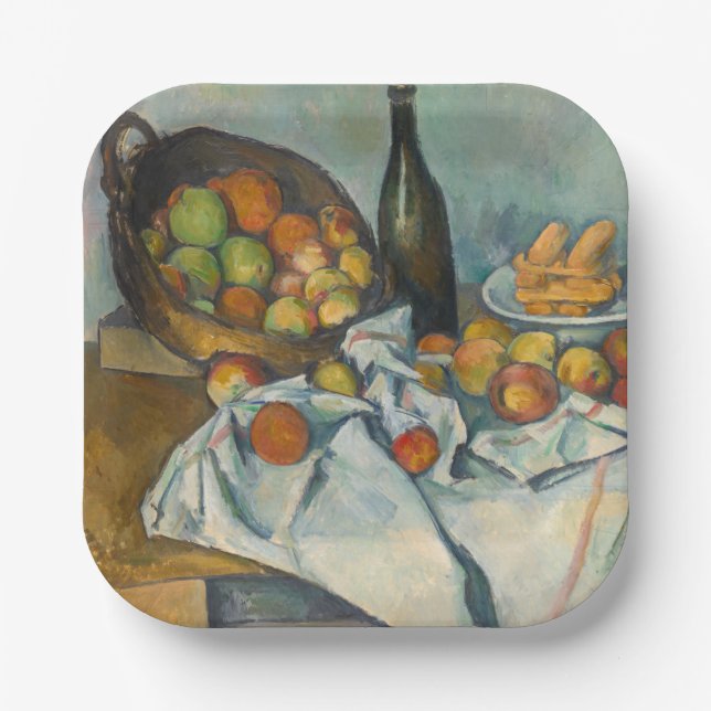 Plato De Papel Paul Cezanne - La canasta de manzanas (Anverso)