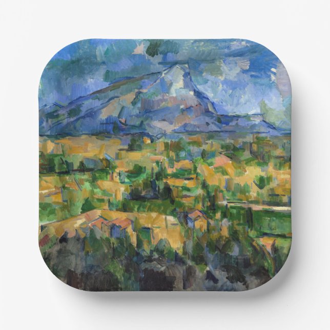 Plato De Papel Paul Cezanne - Mont Sainte-Victoire (Anverso)