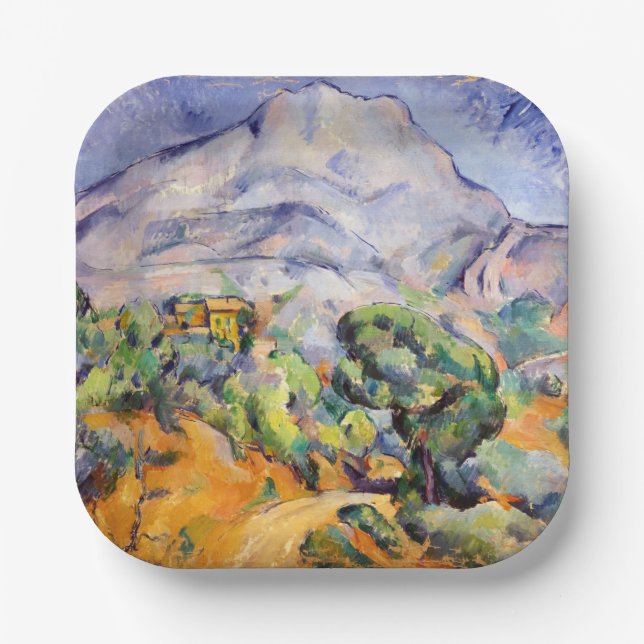 Plato De Papel Paul Cezanne - Mont Sainte-Victoire, Tholonet Road (Anverso)