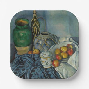 Plato De Papel Paul Cezanne - Todavía la vida con manzanas