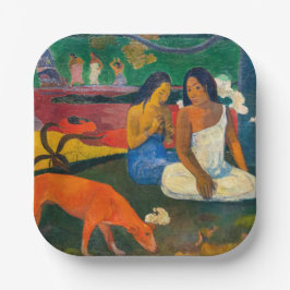 Plato De Papel Paul Gauguin - Arearea / El Perro Rojo