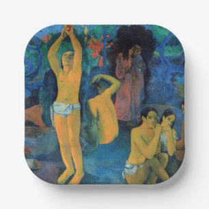 Plato De Papel Paul Gauguin - ¿De Dónde Venimos?