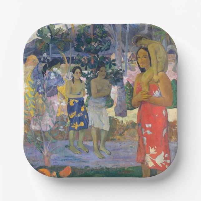 Plato De Papel Paul Gauguin - Hail Mary / Ia Orana Maria (Anverso)