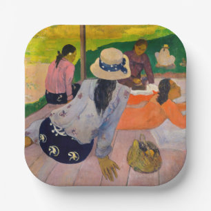 Plato De Papel Paul Gauguin - La siesta