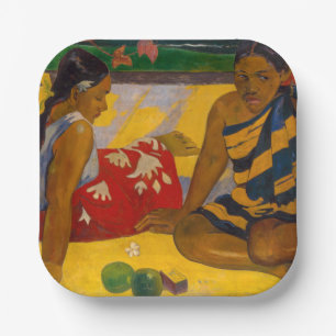 Plato De Papel Paul Gauguin - Mujeres Tahitianas / Parau Api