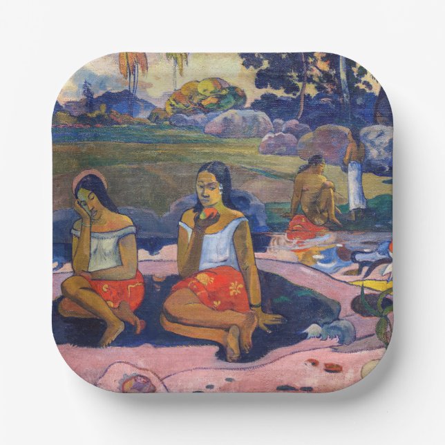 Plato De Papel Paul Gauguin - Primavera sagrada, dulces sueños (Anverso)
