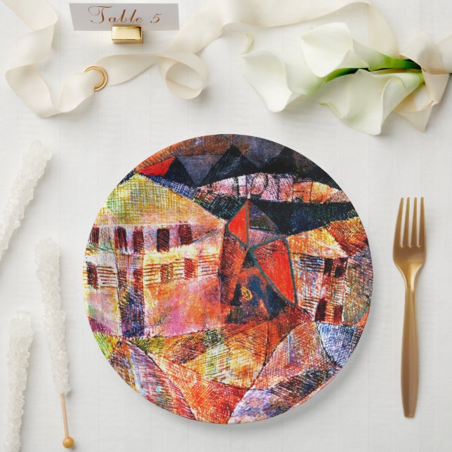 Plato De Papel Paul Klee, El Hotel, (Boda)