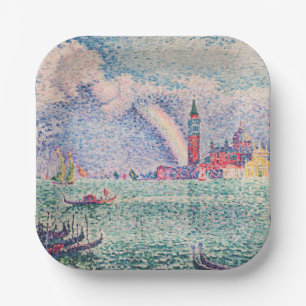 Plato De Papel Paul Signac - Arcoiris, Venecia