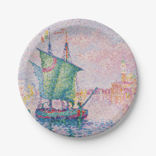 Plato De Papel Paul Signac - Venecia, la nube rosa