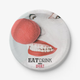 Plato De Papel Payaso asesino, fiesta de Halloween