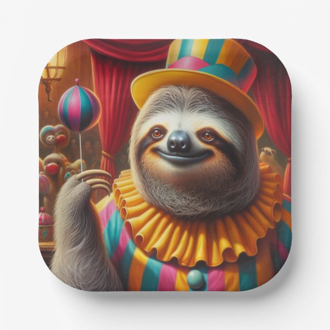 Plato De Papel Payaso eslovaco (Anverso)