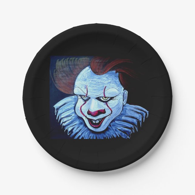 Plato De Papel Payaso: Placa de papel malvada (Anverso)
