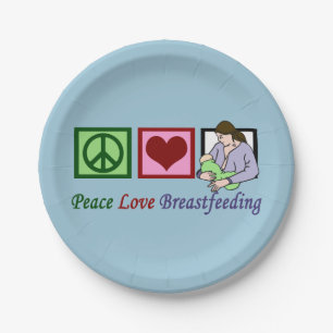Plato De Papel Paz Amor Amamantar