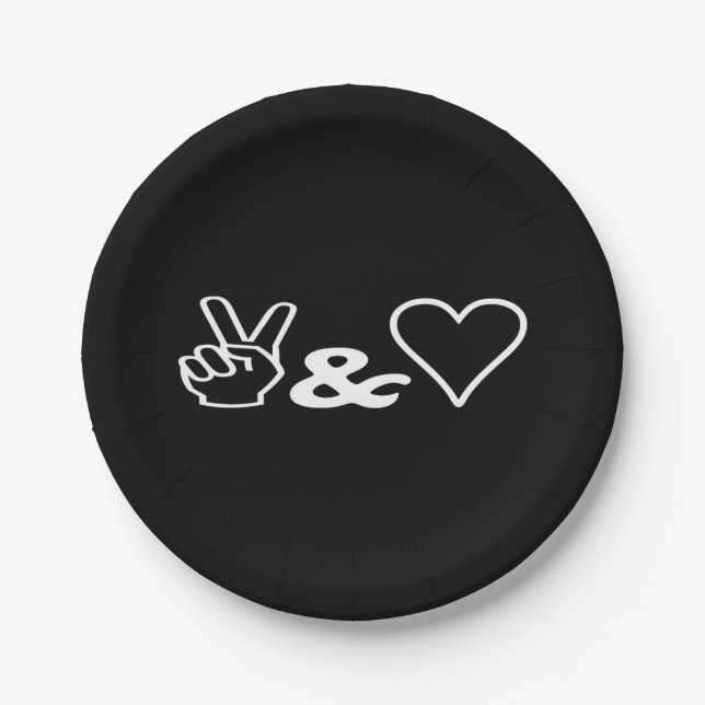 Plato De Papel Paz y amor (Anverso)