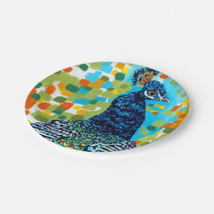 Plato De Papel Peacock II
