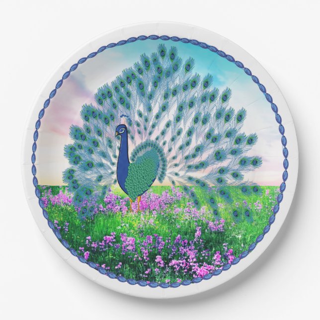 Plato De Papel Peacock jodido (Anverso)