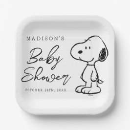 Plato De Papel Peanuts Snoopy | BABY SHOWER