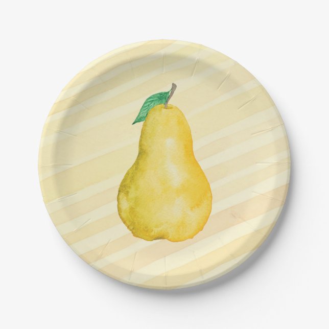 Plato De Papel Pear (Anverso)