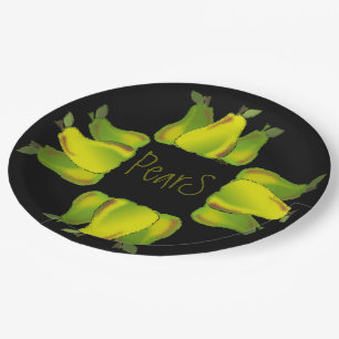 Plato De Papel Pear Pears Frutos Fruto Diseño Gráficos Digitales