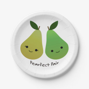 Plato De Papel Pearfect Pear Kawaii Pears