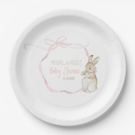 Plato De Papel Pedro rosa el conejo Beatriz Chica Baby Shower
