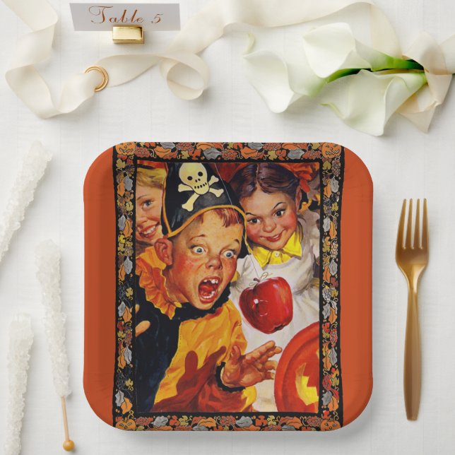 Plato De Papel Peligros de reducción de Apple (Boda)