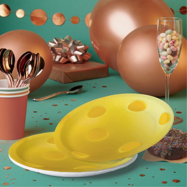 Plato De Papel Pelota de bolas amarillas, sirviendo 0-0-2, pelota (Multi)