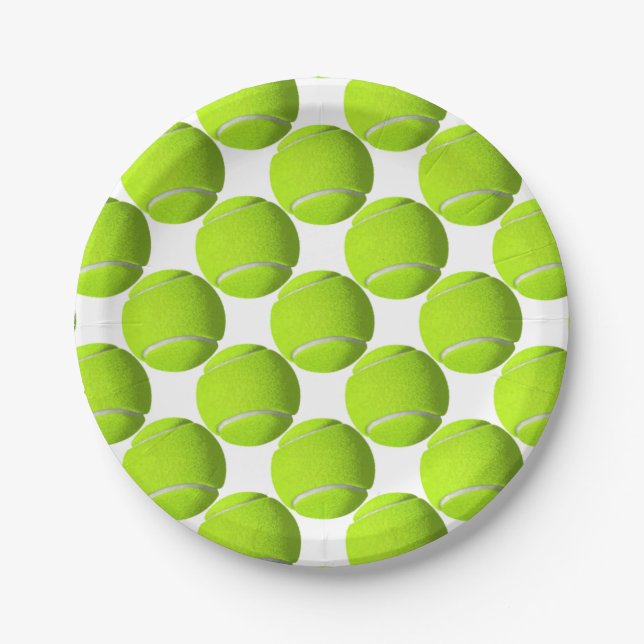 Plato De Papel Pelota de tenis (Anverso)