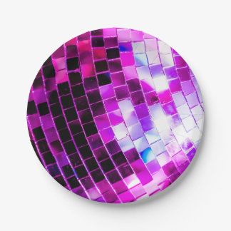 Plato De Papel Pelota disco púrpura espejo