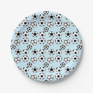 Plato De Papel Pelotas de fútbol infantil pelotas azules