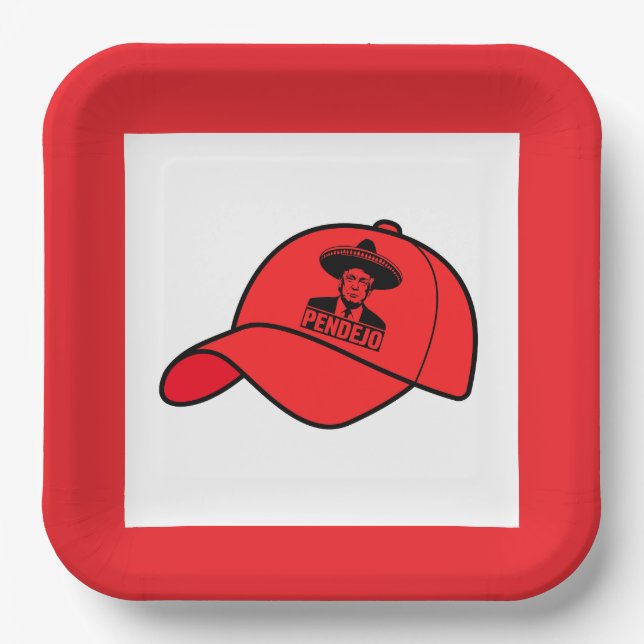 Plato De Papel Pendejo Trump Party Plate (Anverso)
