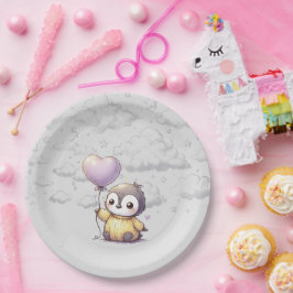 Plato De Papel Penguin Baby Shower