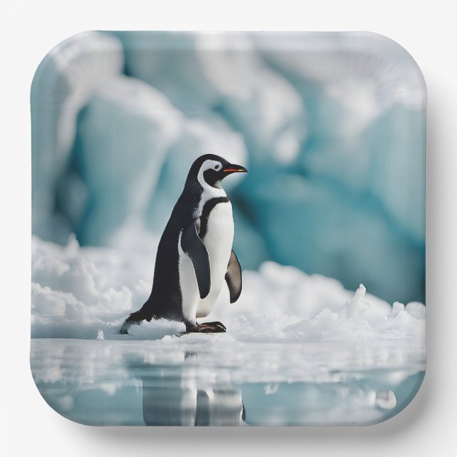 Plato De Papel Penguin On Iceberg (Anverso)