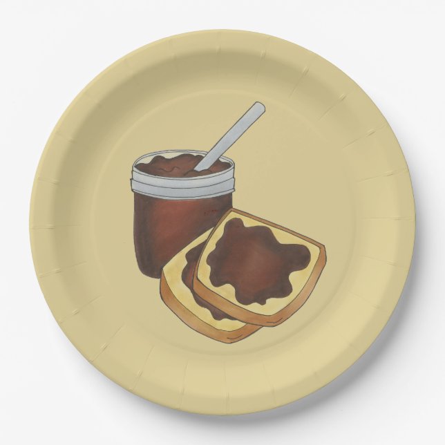 Plato De Papel Pennsylvania Alimentos holandeses enlatados con ma (Anverso)