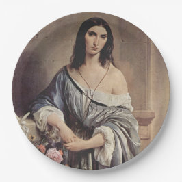 Plato De Papel Pensamientos melancólicos (por Francesco Hayez)