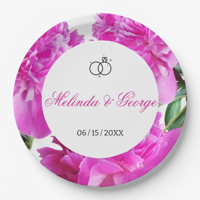 Plato De Papel Peony. (Anverso)