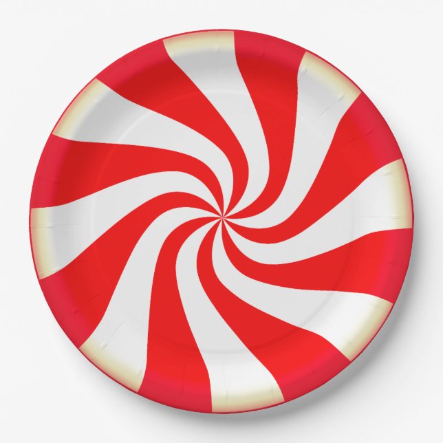 Plato De Papel Peppermint Candy (Anverso)