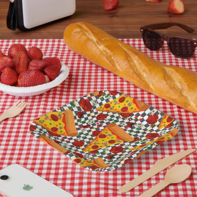 Plato De Papel Pepperoni caliente     (Picnic)