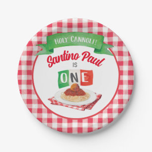 Plato De Papel Pequeña ALBÓNDIGA 1er CUMPLEAÑOS