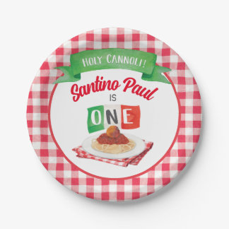 Plato De Papel Pequeña ALBÓNDIGA 1er CUMPLEAÑOS