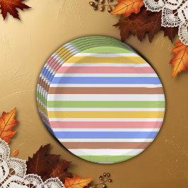 Plato De Papel Pequeña Baby Shower turca colorida festiva