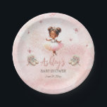 Plato De Papel Pequeña balerina rosada tutu Chica Baby Shower<br><div class="desc">Cute ballerina y mariposas chica Baby Shower o Sprinkle diseño con alcohol rosa y fondo rosado estilo rosado. Par con artículos de nuestra colección de diseño "A Sweet Little Ballerina Is On the Way & We're TUTU Emocionado!".</div>