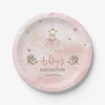 Pequeña balerina rosada tutu Chica Baby Shower